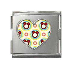 Hide And Seek Cute Cartoon Character Mega Link Heart Italian Charm (18mm) by Wegoenart