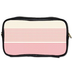 Background Pink Beige Decorative Texture Craft Toiletries Bag (one Side)