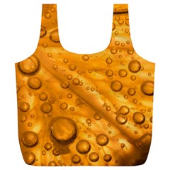 Lime Water Bubbles Macro Light Detail Background Full Print Recycle Bag (xl) by Wegoenart