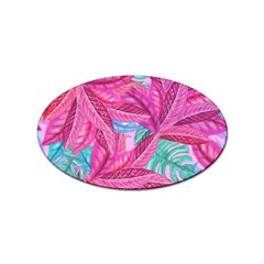 Sheets Tropical Reason Print Pattern Design Sticker Oval (10 Pack) by Wegoenart