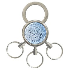 Drop Water Background Macro Splash Rain Drink 3-ring Key Chain by Wegoenart