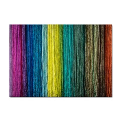 Line Rope Fiber Close Up Multicoloured Background Sticker A4 (100 Pack) by Wegoenart