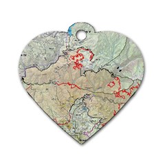 Misc Map Wallpaper Dog Tag Heart (two Sides) by Wegoenart