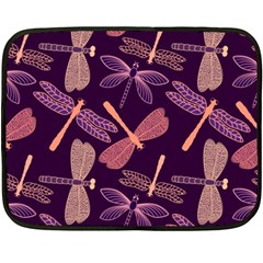 Dragonfly Pattern Design Double Sided Fleece Blanket (mini)  by Wegoenart