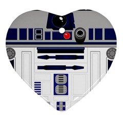 Robot R2d2 R2 D2 Pattern Ornament (heart)