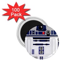 Robot R2d2 R2 D2 Pattern 1.75  Magnets (100 pack) 