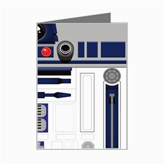 Robot R2d2 R2 D2 Pattern Mini Greeting Card