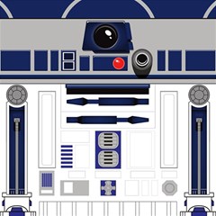 Robot R2d2 R2 D2 Pattern Play Mat (square) by Jancukart
