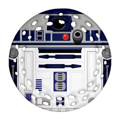 Robot R2d2 R2 D2 Pattern Ornament (Round Filigree)