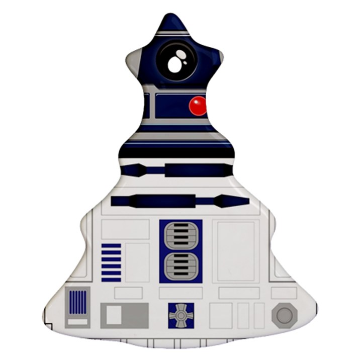 Robot R2d2 R2 D2 Pattern Christmas Tree Ornament (Two Sides)