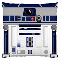 Robot R2d2 R2 D2 Pattern Large Flano Cushion Case (Two Sides)
