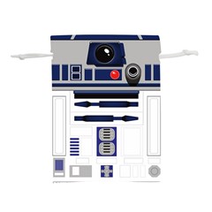 Robot R2d2 R2 D2 Pattern Lightweight Drawstring Pouch (M)