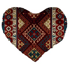 Armenian Carpet Large 19  Premium Heart Shape Cushions by Gohar
