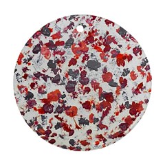Abstract Random Painted Texture Round Ornament (two Sides) by dflcprintsclothing