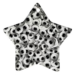 Eyes Drawing Motif Random Pattern Ornament (star) by dflcprintsclothing