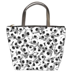 Eyes Drawing Motif Random Pattern Bucket Bag by dflcprintsclothing