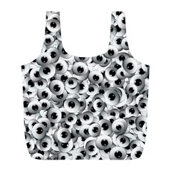 Eyes Drawing Motif Random Pattern Full Print Recycle Bag (l) by dflcprintsclothing