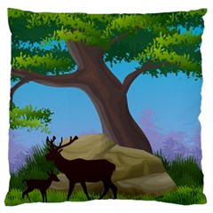 Nature Background Illustration Landscape Standard Flano Cushion Case (two Sides) by Wegoenart