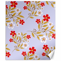 Illustration Pattern Flower Floral Canvas 8  X 10  by Wegoenart