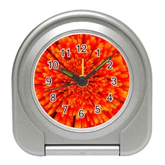 Red Orange Illustration Background Abstract Travel Alarm Clock by Wegoenart