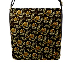 Background Flower Ornamental Art Flap Closure Messenger Bag (l) by Wegoenart