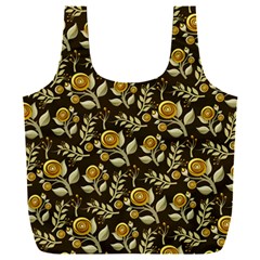 Background Flower Ornamental Art Full Print Recycle Bag (xxl) by Wegoenart