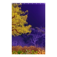 Landscape Illustration Night Light Shower Curtain 48  X 72  (small)  by Wegoenart