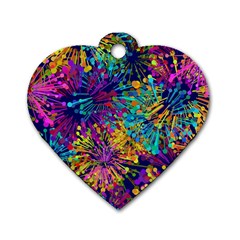 Illustration Graphics Design Art Dog Tag Heart (two Sides) by Wegoenart