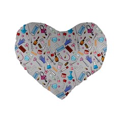 Medical Devices Standard 16  Premium Flano Heart Shape Cushions by SychEva