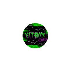 Deathrock Diva 1  Mini Buttons by GothicPunkNZ