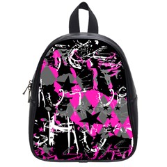 Pink Star Scene Kid School Bag (small) by GothicPunkNZ