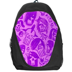 Purple Skull Sketches Backpack Bag by GothicPunkNZ
