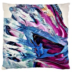 Feathers Large Cushion Case (one Side) by kaleidomarblingart