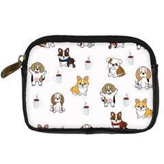 Hot Chocolate Puppies Hot Cocoa Digital Camera Leather Case by Wegoenart