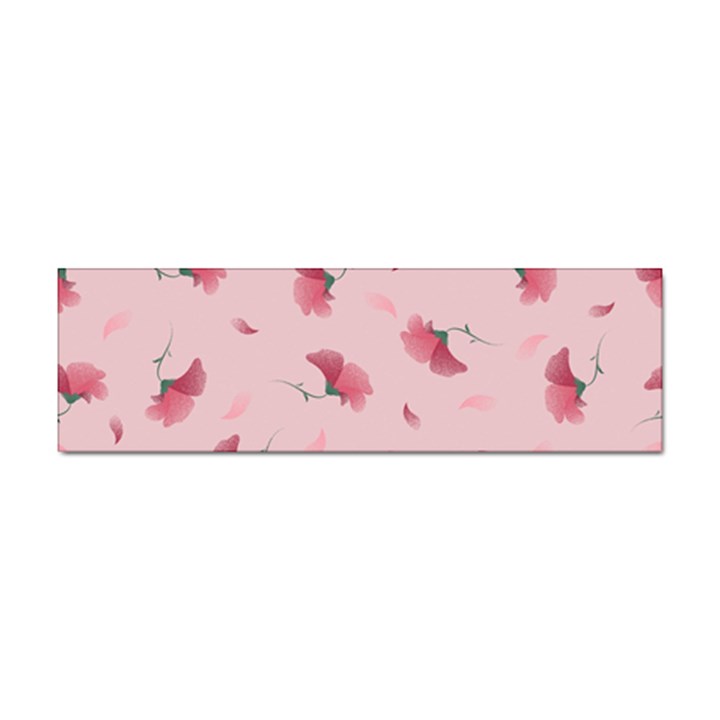 Flowers Pattern Pink Background Sticker Bumper (100 pack)