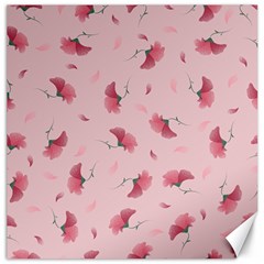 Flowers Pattern Pink Background Canvas 20  x 20 