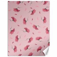 Flowers Pattern Pink Background Canvas 36  x 48 