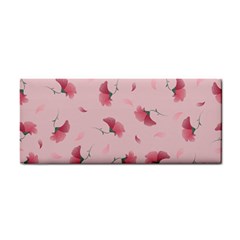 Flowers Pattern Pink Background Hand Towel