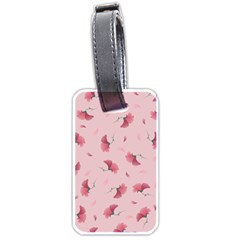 Flowers Pattern Pink Background Luggage Tag (one side)