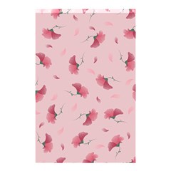 Flowers Pattern Pink Background Shower Curtain 48  x 72  (Small) 