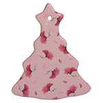 Flowers Pattern Pink Background Ornament (Christmas Tree)  Front