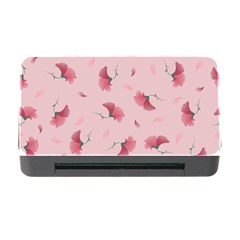 Flowers Pattern Pink Background Memory Card Reader with CF