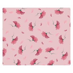 Flowers Pattern Pink Background Double Sided Flano Blanket (Small) 