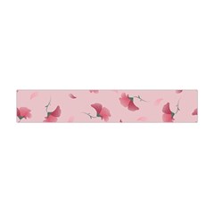 Flowers Pattern Pink Background Flano Scarf (Mini)