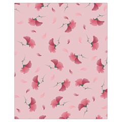 Flowers Pattern Pink Background Drawstring Bag (small)