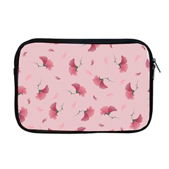 Flowers Pattern Pink Background Apple Macbook Pro 17  Zipper Case