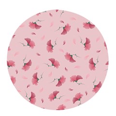 Flowers Pattern Pink Background Pop socket (White)