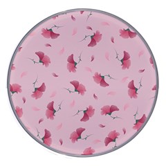 Flowers Pattern Pink Background Wireless Charger