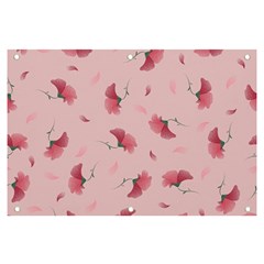 Flowers Pattern Pink Background Banner and Sign 6  x 4 
