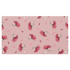 Flowers Pattern Pink Background Banner and Sign 7  x 4 